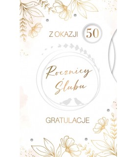 Kartka na Rocznicę Ślubu 5,10,15,20,25,30,35,40,45,50,55,60 LUX143