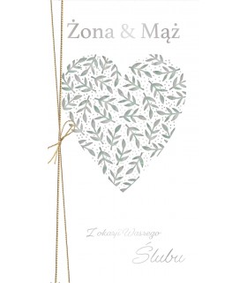 Kartka ślubna z życzeniami dla Nowożeńców PM368