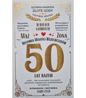 Kartka na 50 Rocznicę Ślubu Złote Gody 5K27
