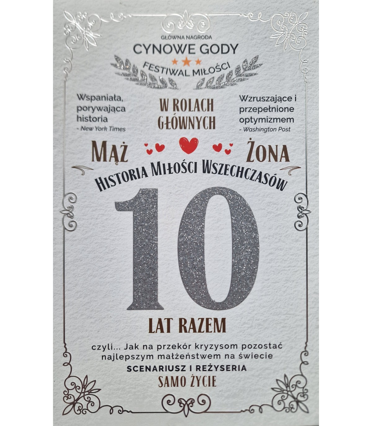 Kartka na 10 Rocznicę Ślubu Cynowe Gody 5K22