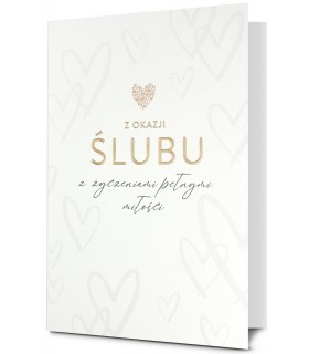 Elegancka Kartka na ślub z życzeniami HM3186