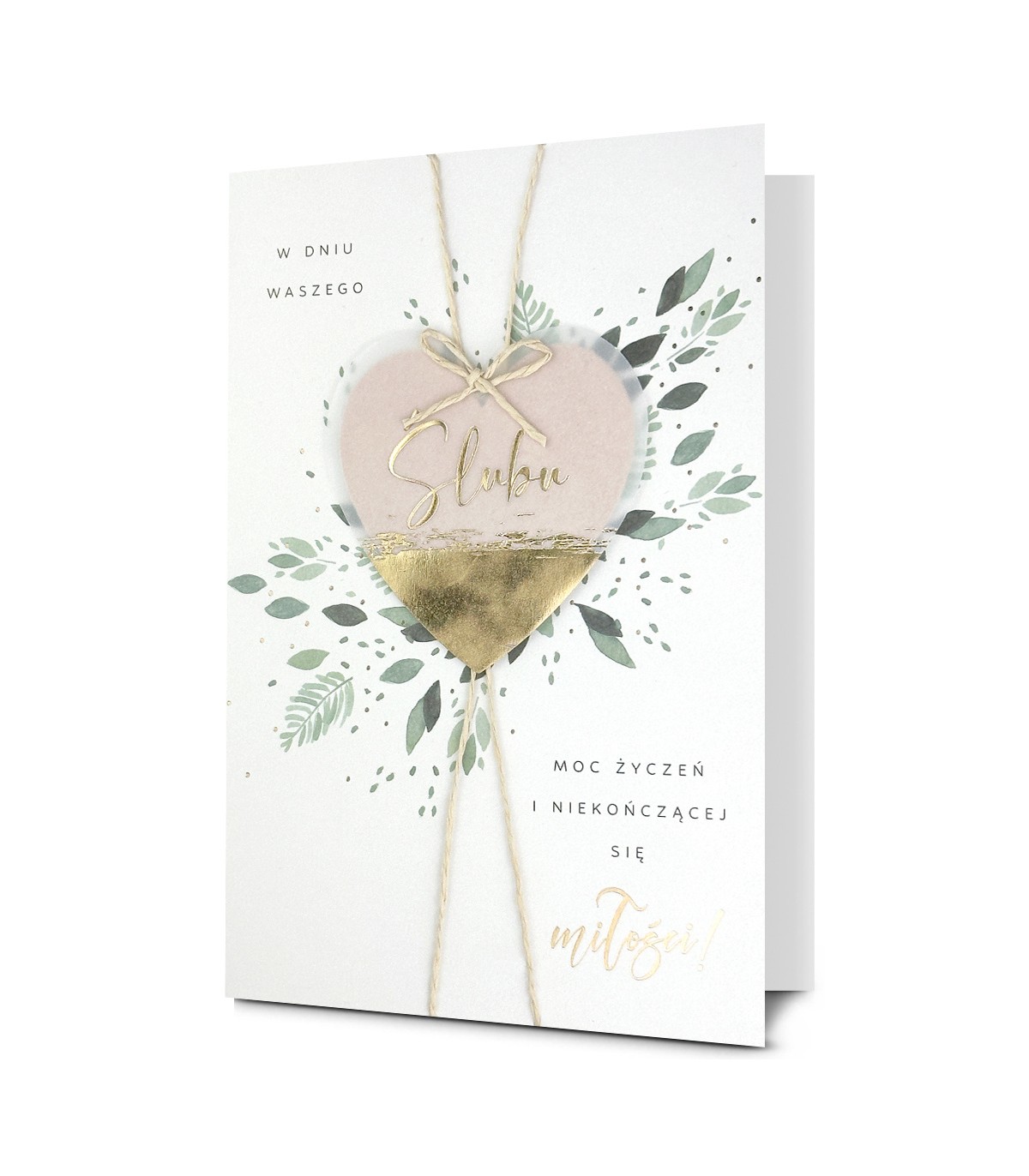 Kartka ślubna pięknie zdobiona, boho HM3184