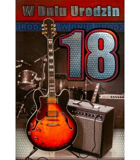 Kartka na 18 urodziny dla Chłopaka, przestrzenna 3D M914