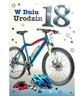 Kartka na osiemnastkę, pięknie zdobiona przestrzenna 3D M916