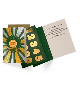 Kartka urodzinowa bogato zdobiona - naklej liczbę lat DK1160