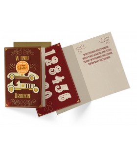 Kartka na urodziny z cyframi do naklejenia wieku DK1161