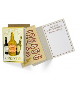 Kartka urodzinowa dla Mężczyzny - naklej liczbę lat DK1165