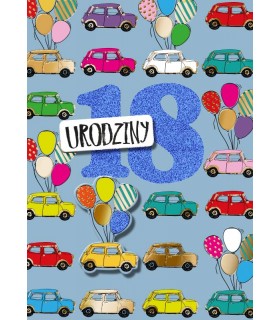 Kartka na osiemnastkę bogato zdobiona DK766