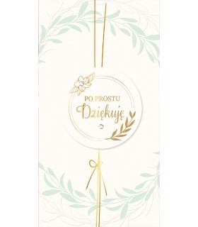 Kartka z Podziękowaniami elegancka, zdobiona cyrkoniami PM381