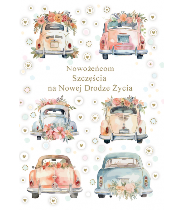 Kartka ślubna z życzeniami na Nową Drogę Życia TS212