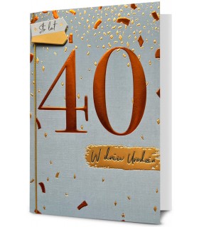 Kartka z okazji 40 urodzin bogato zdobiona HM3072