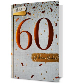 Kartka na 60 urodziny z życzeniami Premium HM3074
