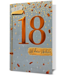 Kartka na osiemnaste urodziny pięknie zdobiona HM3070