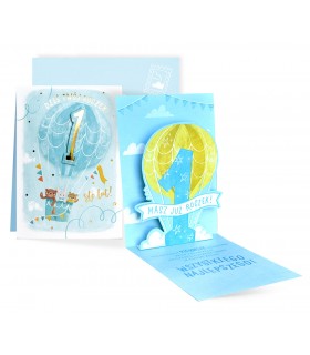 Kartka na Roczek dla Chłopczyka, przestrzenna 3D PCPU21