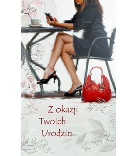 Kartka Urodzinowa z życzeniami dla Kobiety A6521B