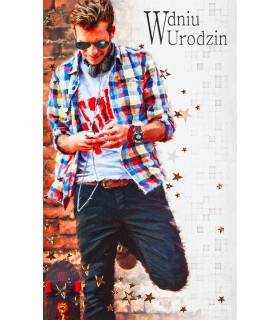 Kartka na Urodziny z życzeniami dla Chłopaka A6508B