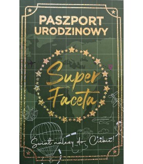 Kartka urodzinowa dla Mężczyzny z Paszportem JCX171