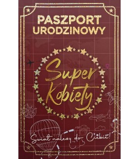 Kartka urodzinowa dla Kobiety, z Paszportem JCX170