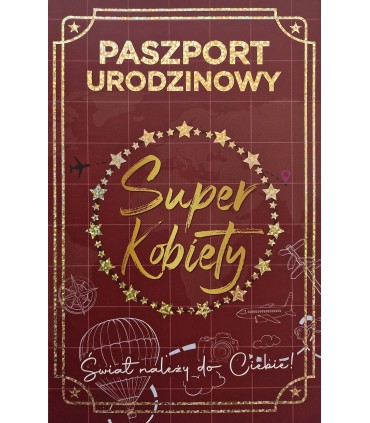 Kartka urodzinowa dla Kobiety, z Paszportem JCX170