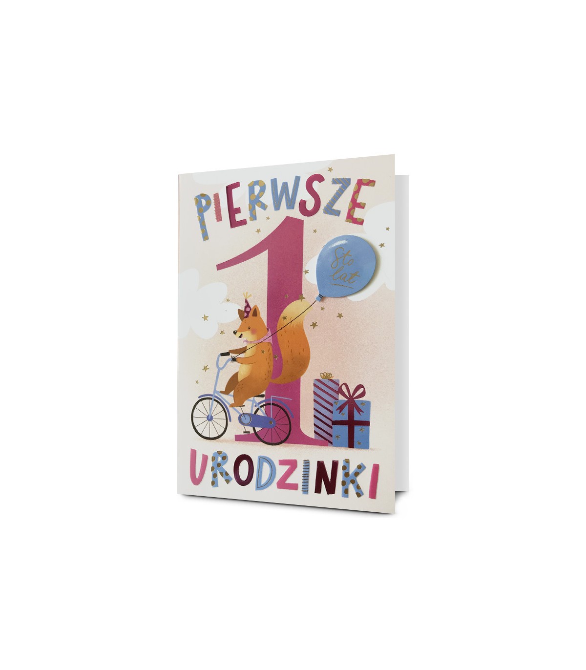 Kartka na Roczek, Pierwsze Urodzinki, urocza H3098