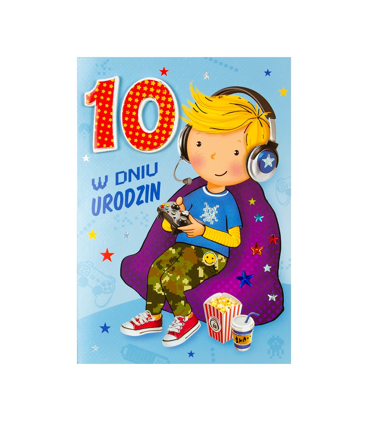Kartka na 10 urodziny dla chłopaka z życzeniami M995