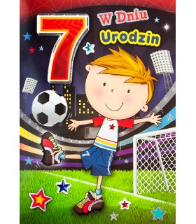 Kartka na 7 urodziny dla chłopaka z życzeniami M989
