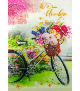 Kartka Urodzinowa 3D trójwymiarowa z życzeniami 7M90