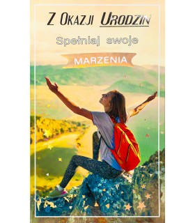 Kartka Urodzinowa dla Kobiety turystki A1020B