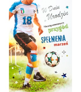 Prezent dla Piłkarza Kartka z życzeniami  M1012