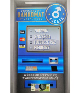 Kartka urodzinowa z kasą dla Mężczyzny, z żartem JCX207