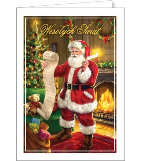 List do Mikołaja Kartka świąteczna z życzeniami B-T 619