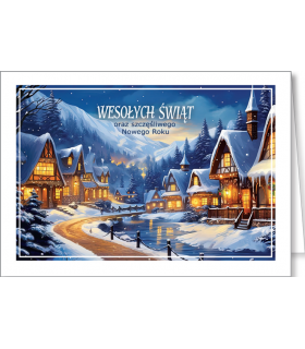 Kartka świąteczna bez życzeń, zdobiona brokatem B-BT 620