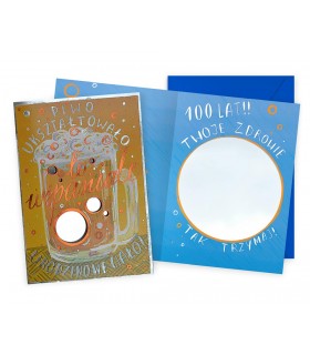 Kartka urodzinowa dla Mężczyzny, z lusterkiem, żart DK1219