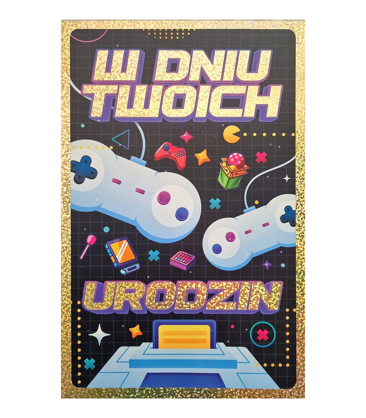 Kartka dla gracza komputerowego na urodziny 2K151