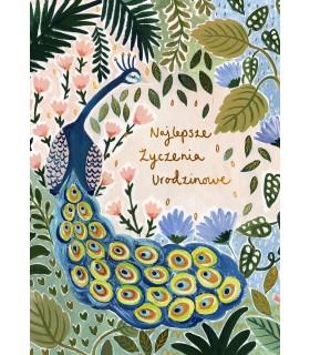 Kartka urodzinowa zdobiona złoceniami L1