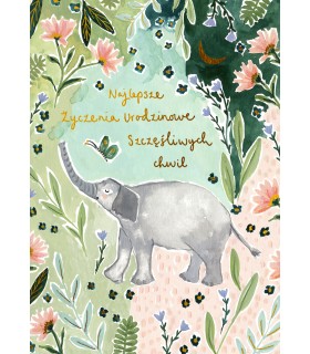 Kartka na Urodziny z życzeniami szczęścia L3