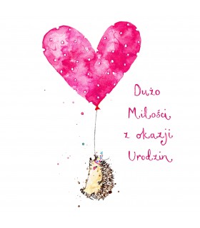 Kartka Urodzinowa pełna miłości z życzeniami KWL1