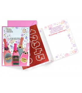 Kartka urodzinowa z życzeniami - naklej liczbę lat DK1228