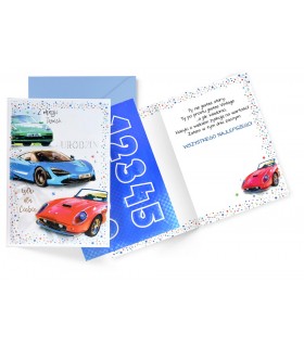 Kartka z cyframi do naklejenia wieku Jubilata DK1227