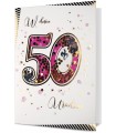 Kartka z okazji 50 urodzin zdobiona konfetti HM1951