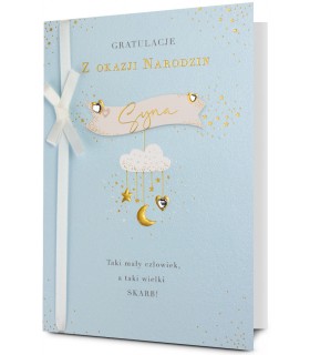 Kartka z okazji Narodzin Syna Gratulacje HM3255