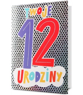 Kartka z okazji 12 urodzin dla nastolatków KStar141