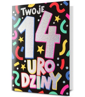 Kartka z okazji 14 urodzin dla nastolatków KStar143