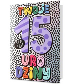 Kartka na 15 urodziny dla nastolatków KStar144