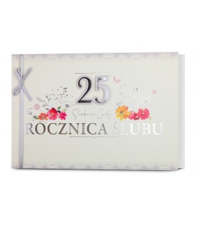 Kartka na 25 rocznicę ślubu Srebrne Gody HM3230