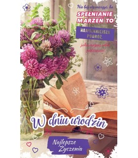 Kartka urodzinowa dla miłośnika książek AS2