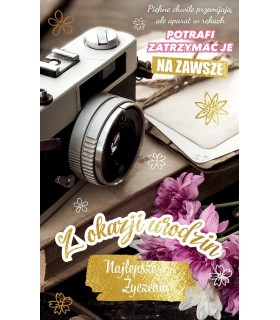 Kartka urodzinowa z życzeniami pięknych chwil AS4