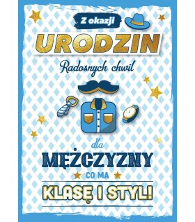 Kartka urodzinowa dla Gentlemana GM1158