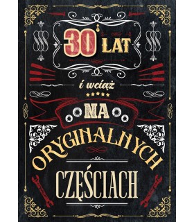 Kartka z okazji 30 urodzin dla Mężczyzny, zabawna GM1151