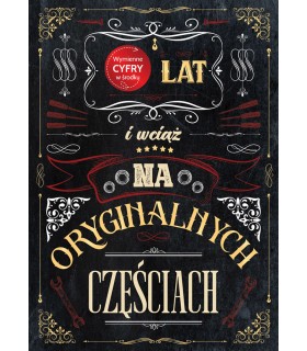 Kartka Urodzinowa dla Mężczyzny z cyframi do ustawienia wieku GM1155